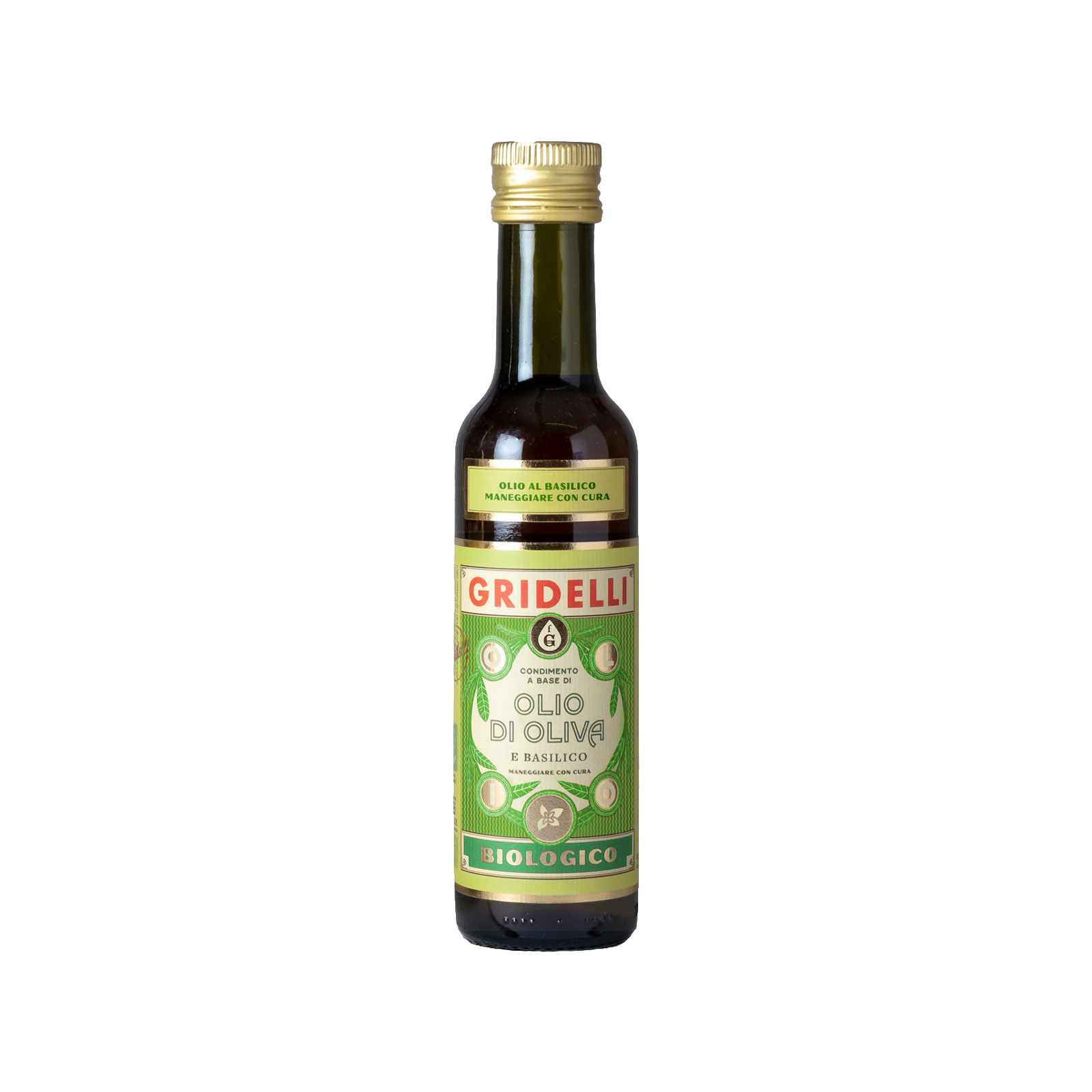 Gridelli Olivenöl al Basilico 0,25ltr.
