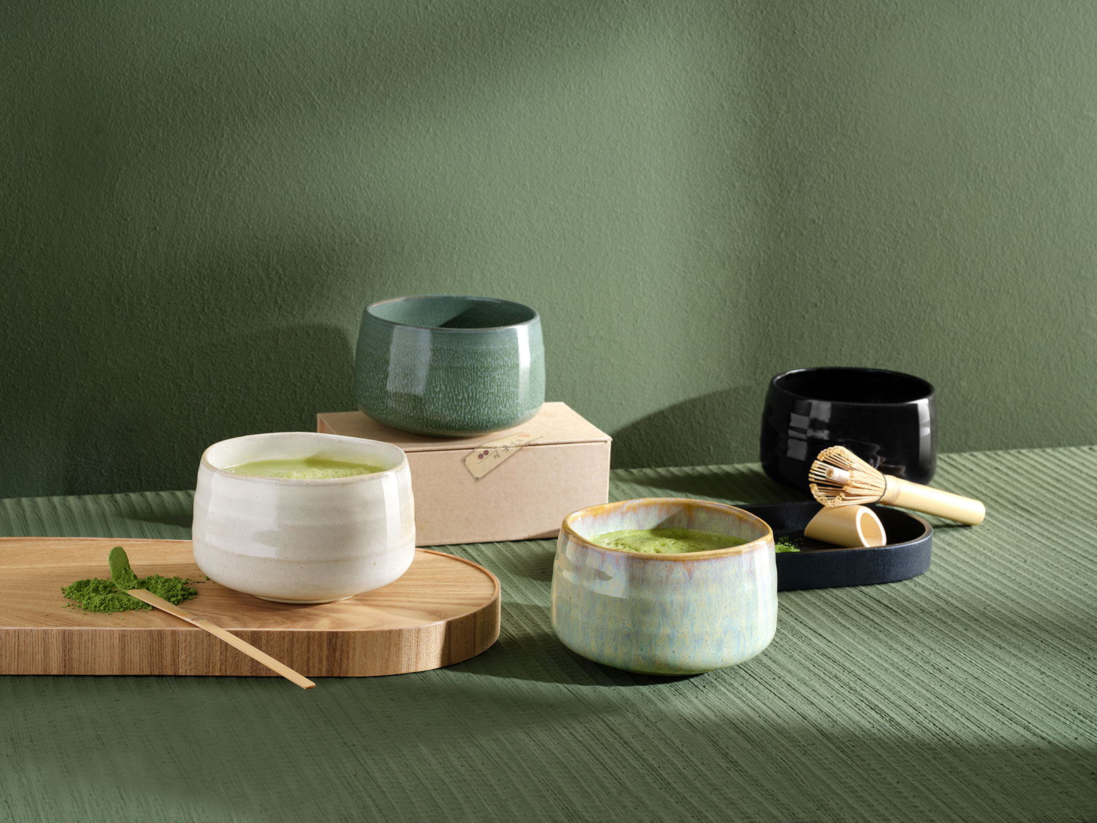 Asa Selection Moribana Matcha Schale Ø12cm matsu shiny/ grün