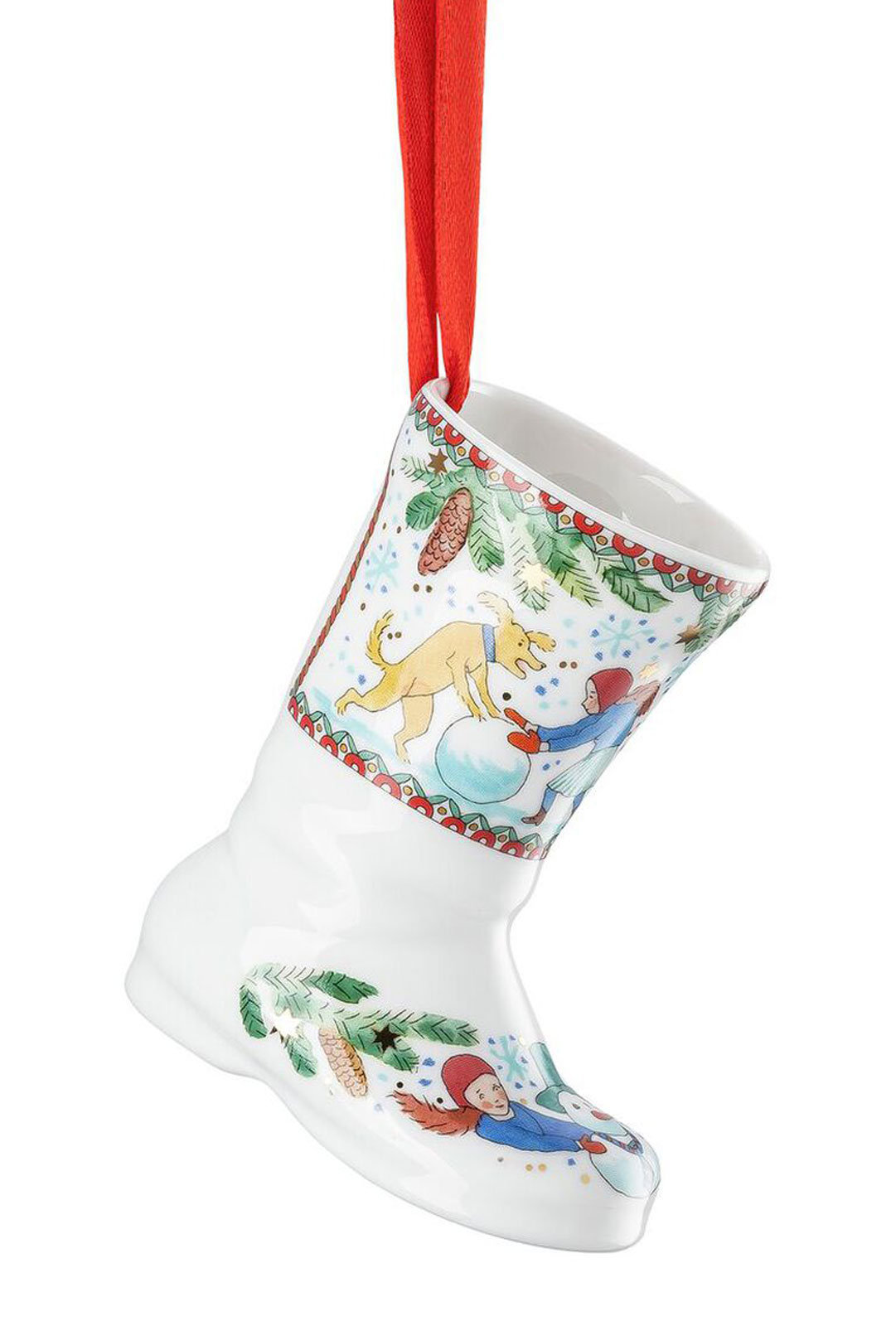 Hutschenreuther 2025 Weihnachtsspiele Stiefel Porzellan