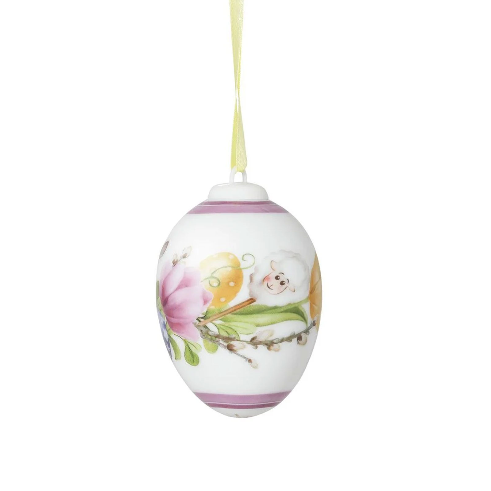 Hutschenreuther Porzellan-Ei: Das Ei 2026 Hase mit Tulpen