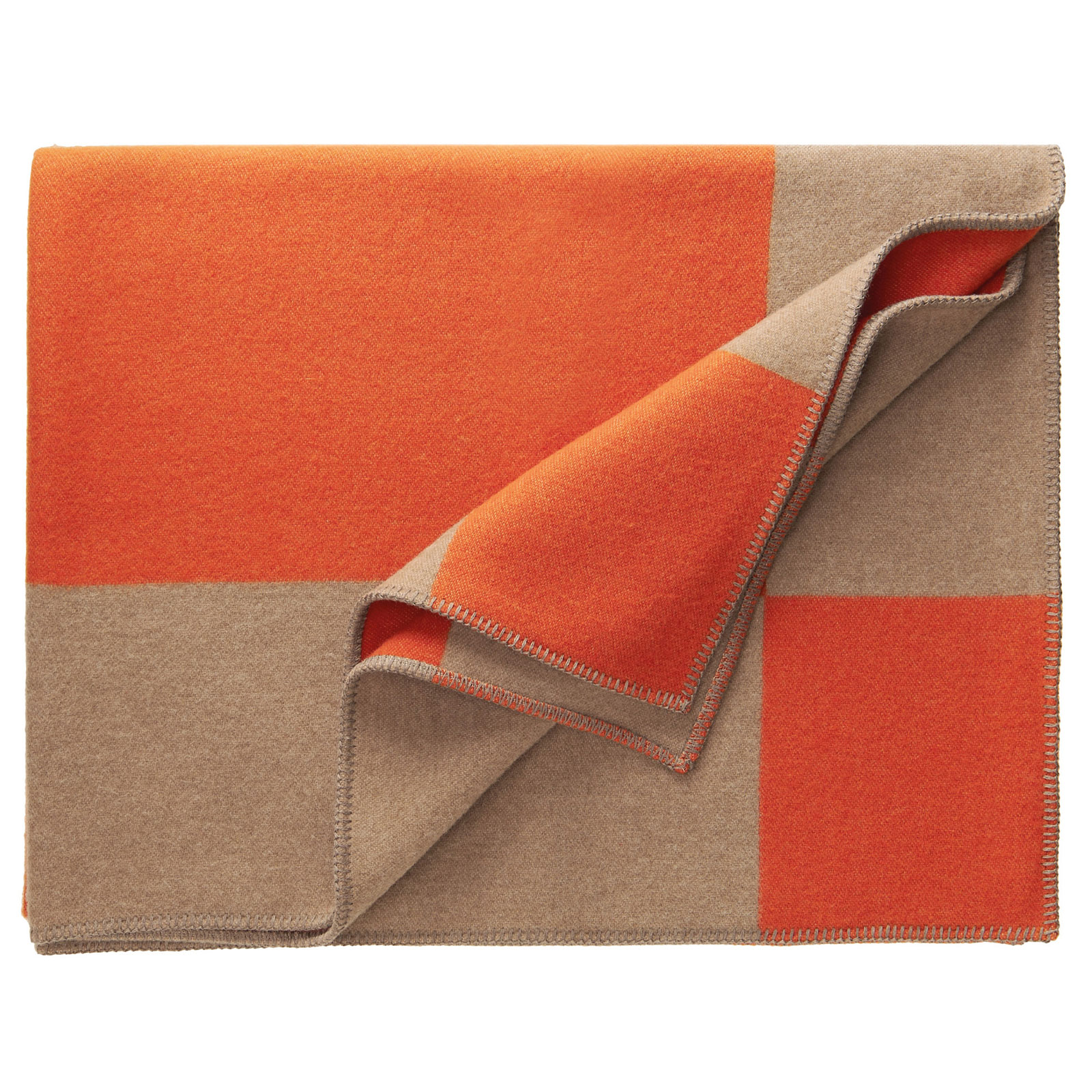 Eagle Products Manchester Decke 100% Merinowolle orange natur 135x205cm