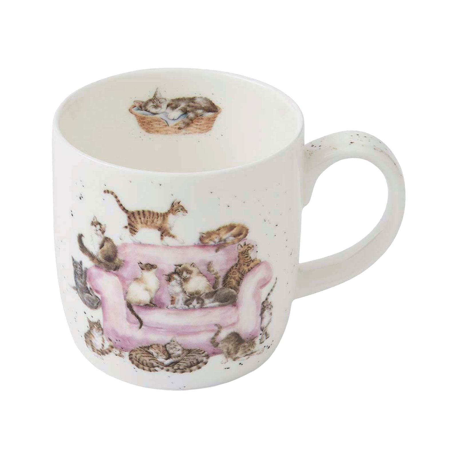 Royal Worcester Wrendale Designs Becher Cattitude Katzen 0,31ltr.