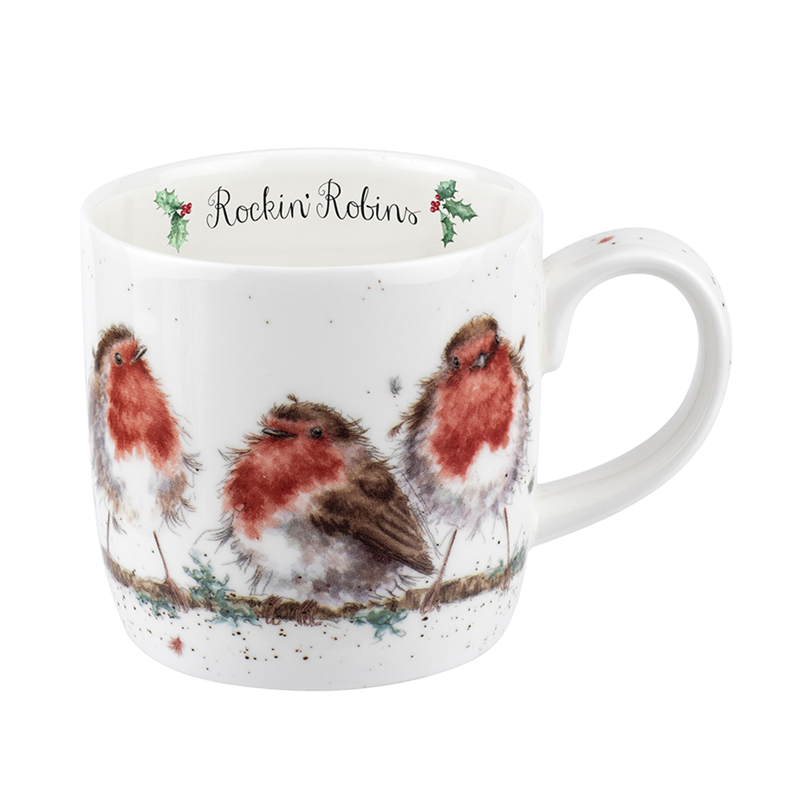 Royal Worcester Wrendale Designs Becher Rockin Robins 0,31ltr.