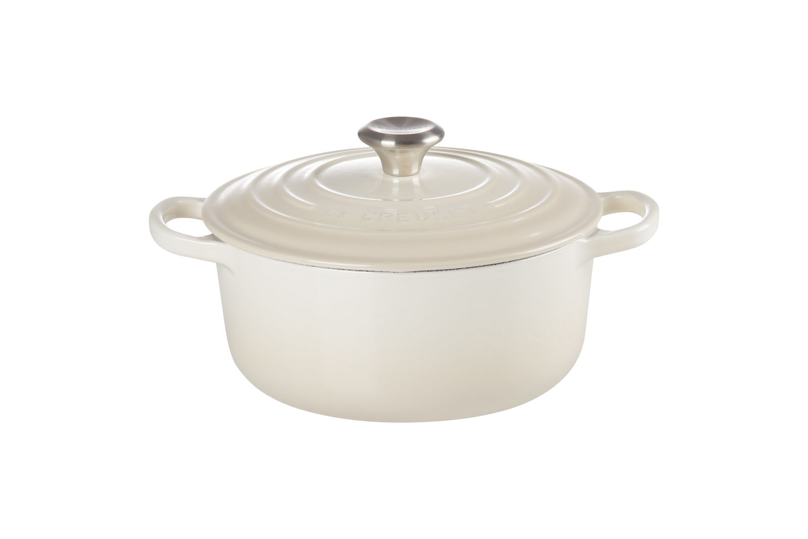 Le Creuset Signature Bräter rund 24 cm meringue