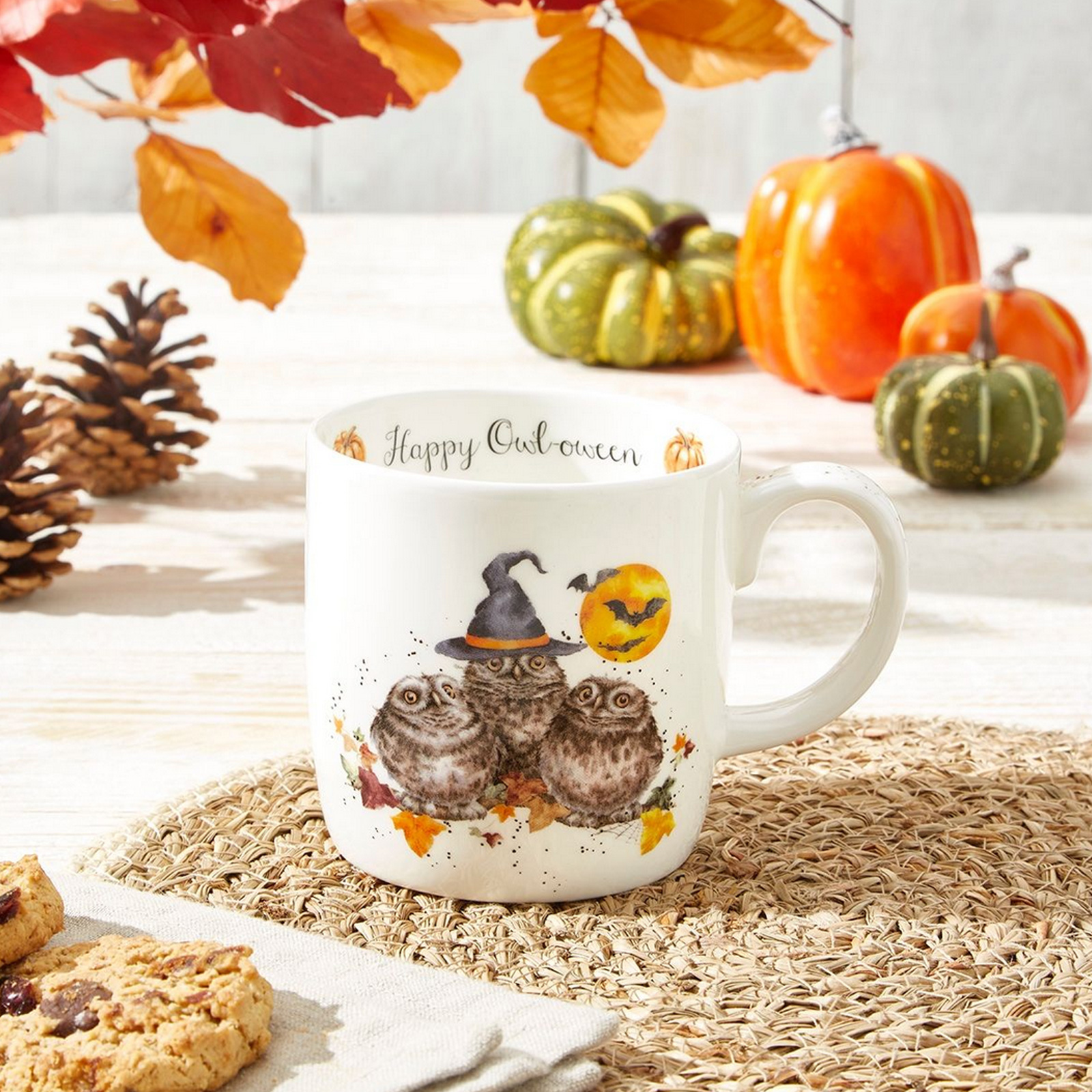 Royal Worcester Wrendale Designs Becher Halloween Happy Owloween 0,40ltr.