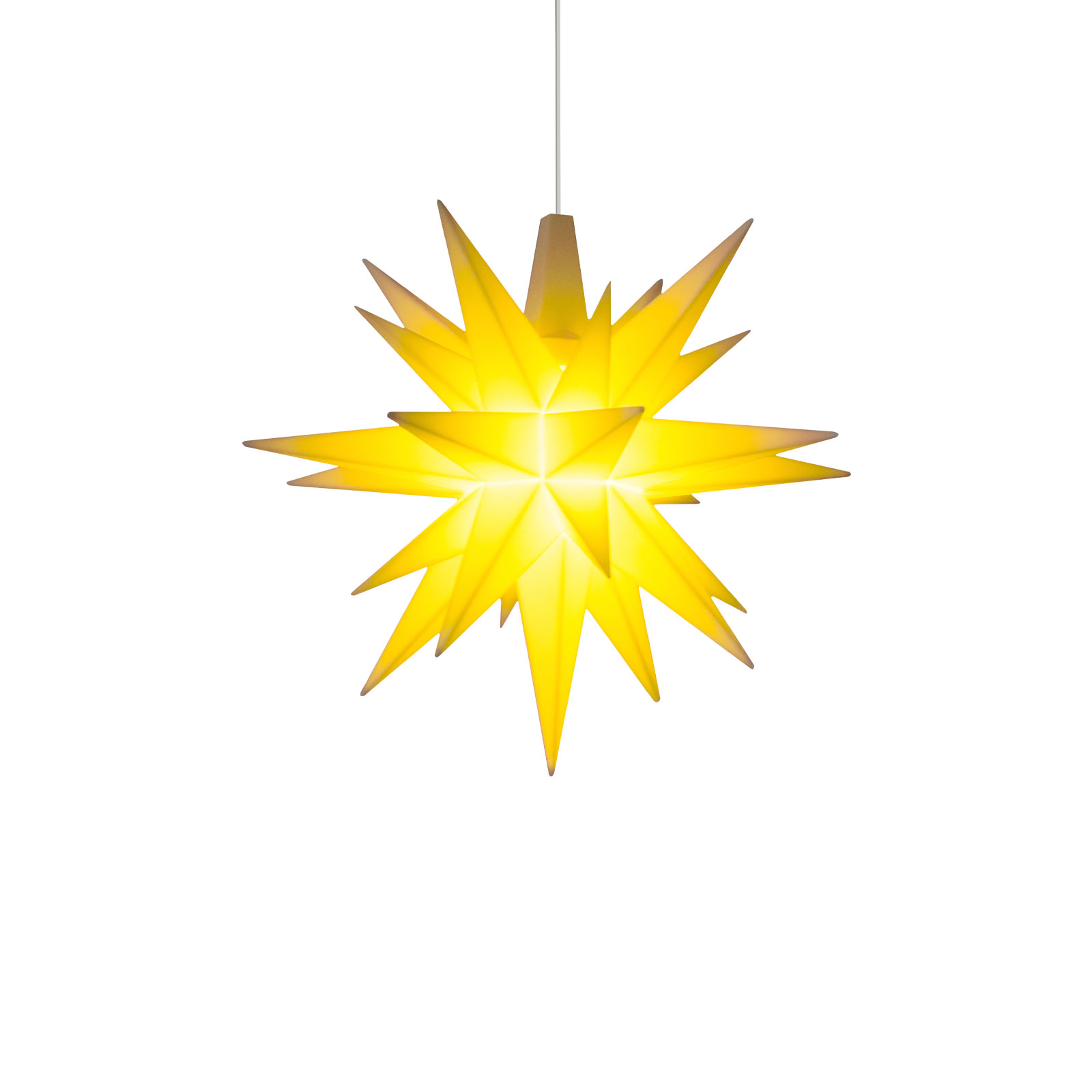 Herrnhuter Sterne Miniaturstern 8cm Kunststoff gelb inkl. LED