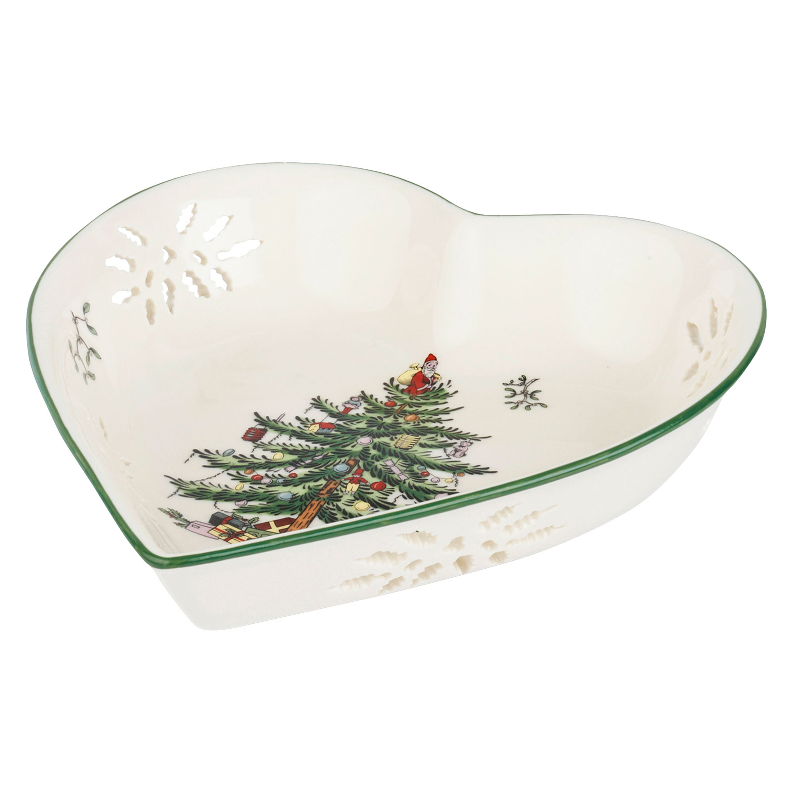 Spode Christmas Tree Herzschale durchbrochen 18cm