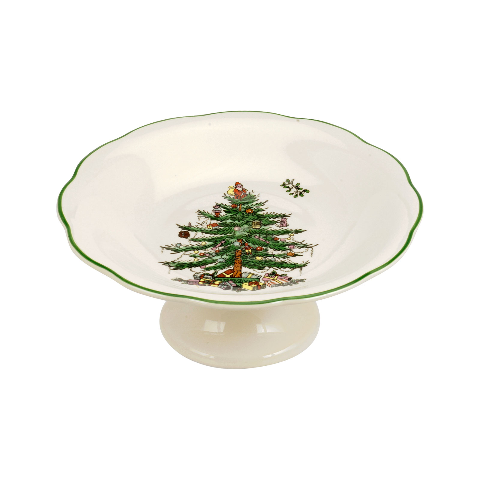 Spode Christmas Tree Schale auf Fuß 18cm