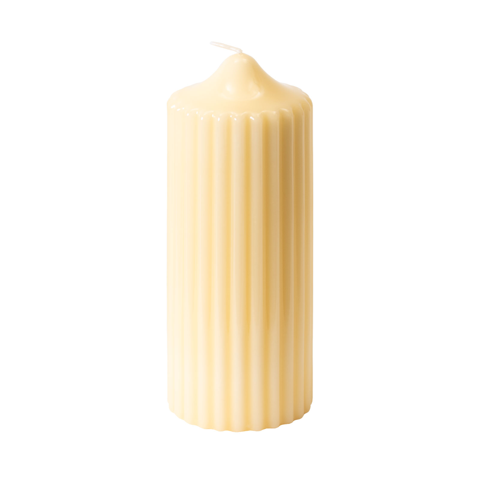 Engels Kerzen Gelackte Rillenkerze 8x20cm quitte