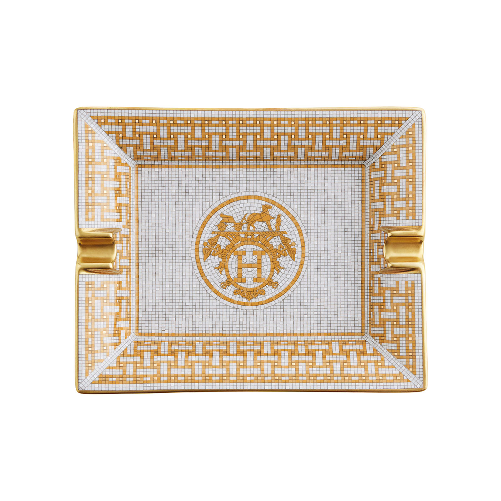 HERMÈS Paris Mosaïque au 24 Gold Ascher 19,5x16cm