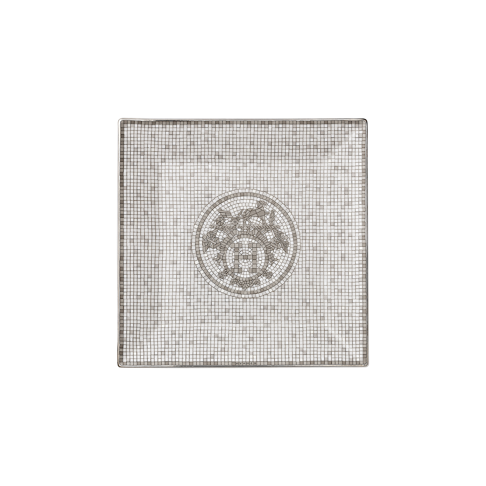 HERMÈS Paris Mosaïque au 24 Platin Kleines Carré Nr. 3 15x15cm