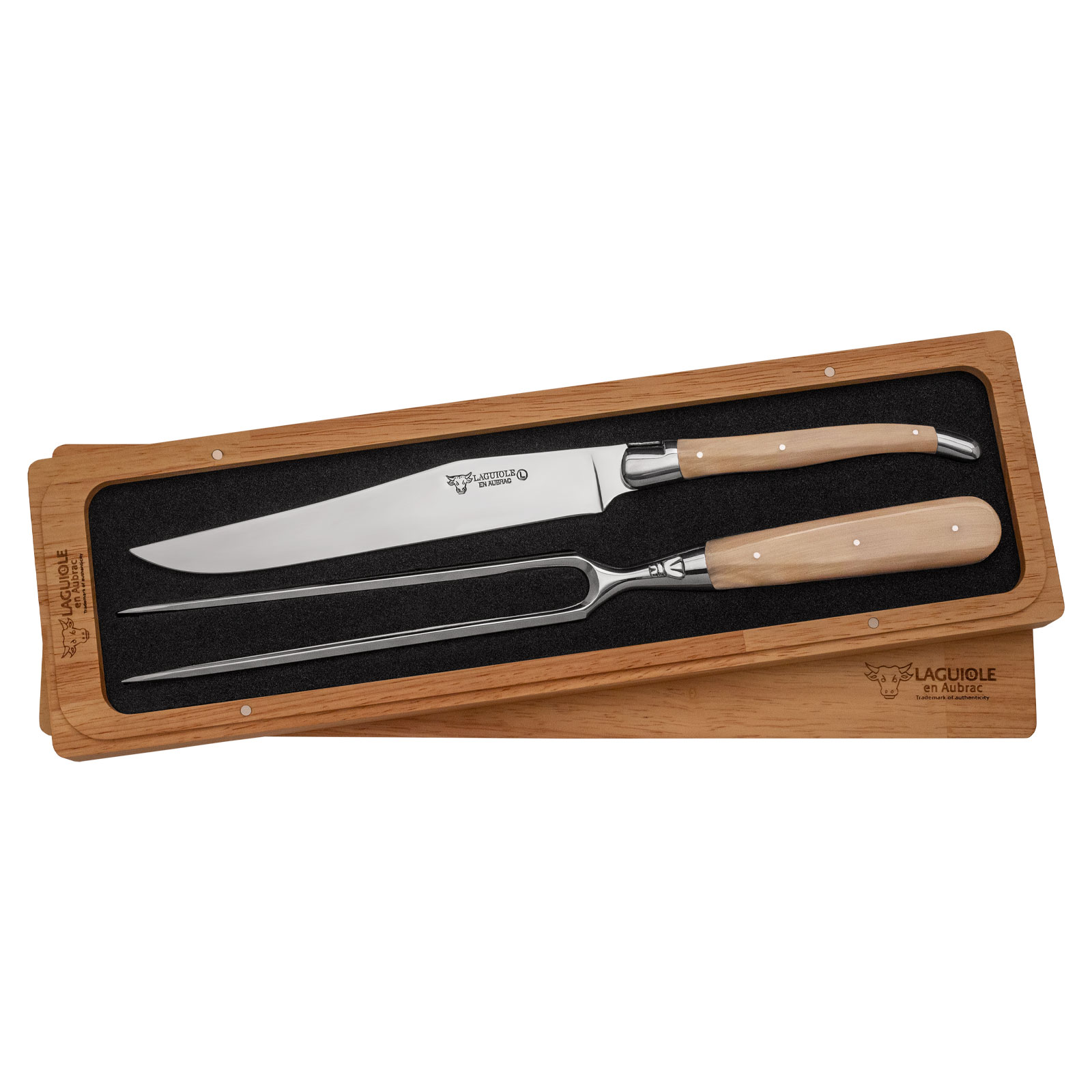 Laguiole en Aubrac Tranchierbesteck 2tlg. Hornspitze