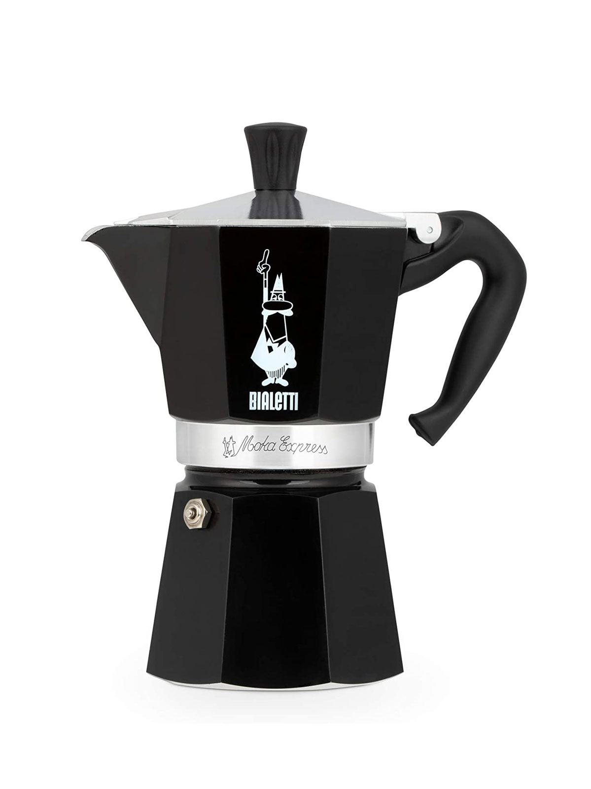 Bialetti Italien Moka Express Color Espressokocher Black 6 Tassen