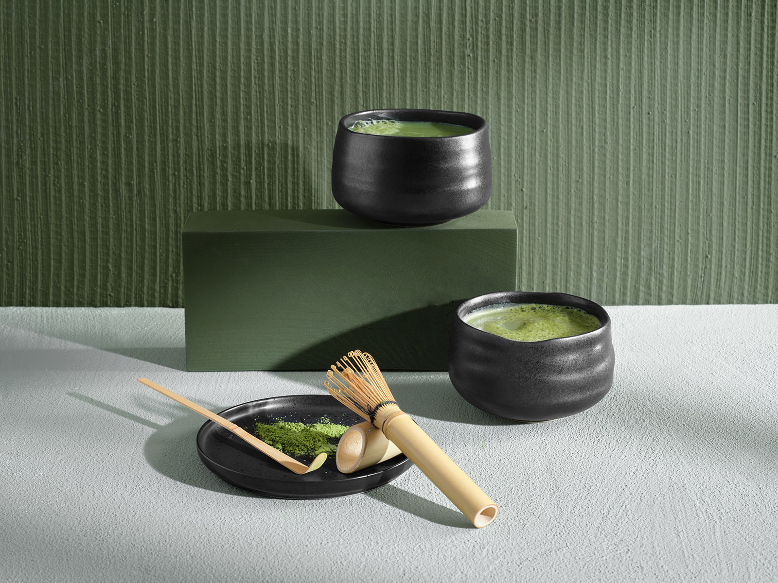 Asa Selection Moribana Matcha Besen mit Bänkchen Bambus 14,5cm Ø4cm