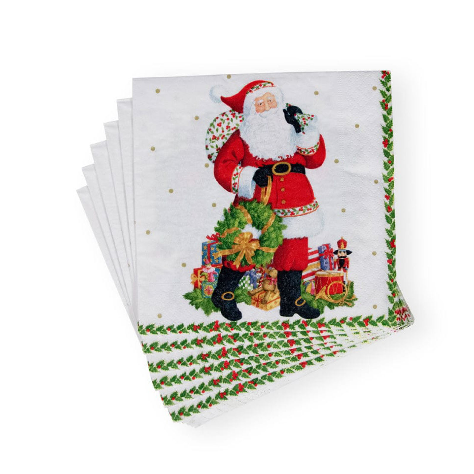 Caspari Lunchservietten Jolly St. Nick