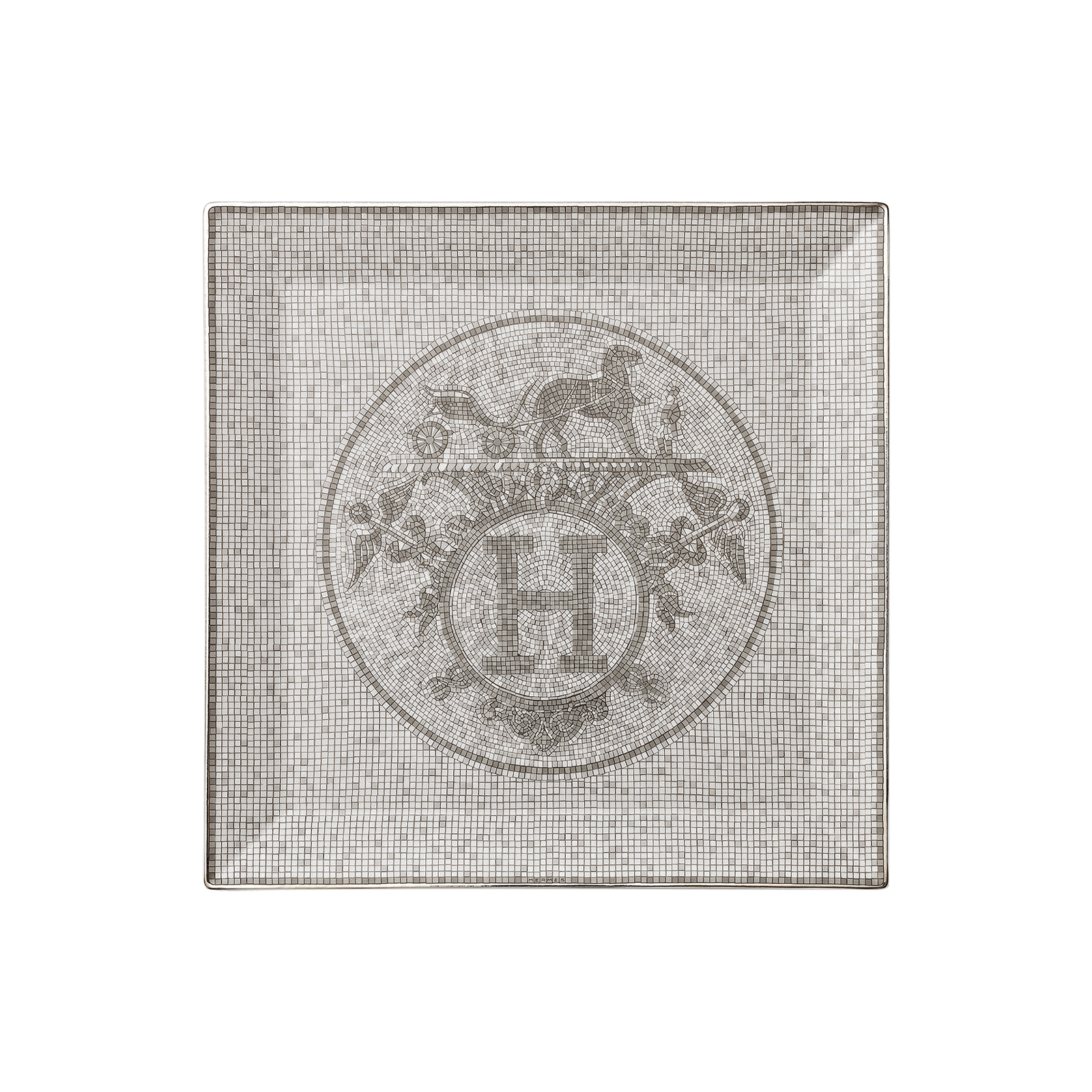 HERMÈS Paris Mosaïque au 24 Platin Kleines Carré Nr. 5 23x23cm