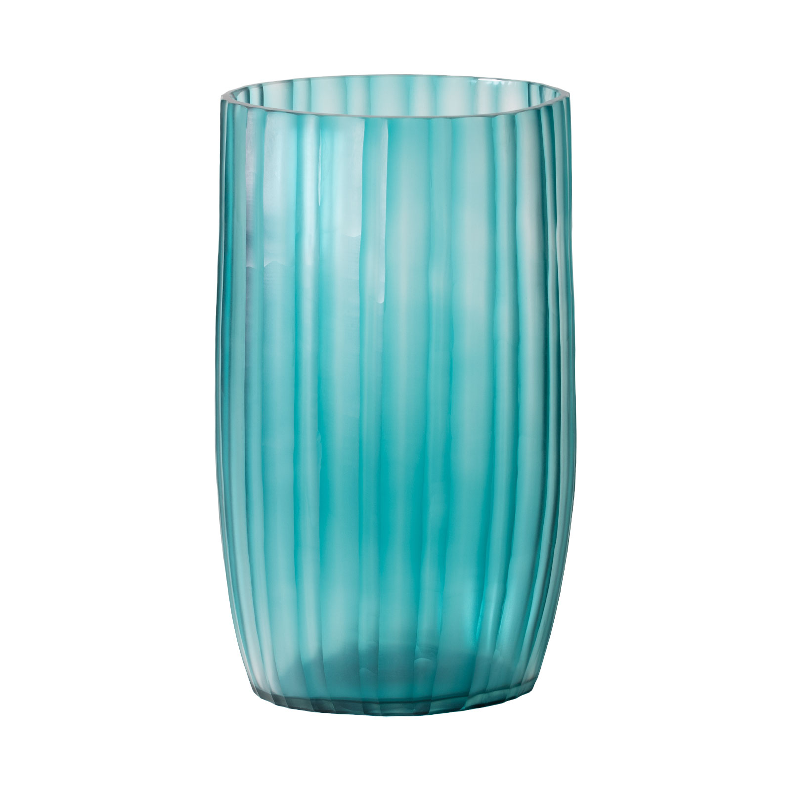 Guaxs Siena Vase M clear/petrol 