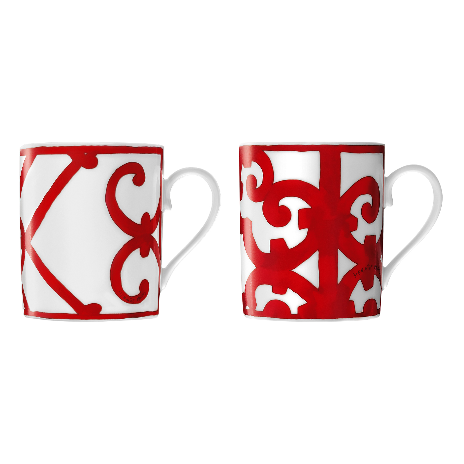 HERMÈS Paris Balcon du Guadalquivir 2er Set Becher (Nr. 1+2) 0,30ltr.