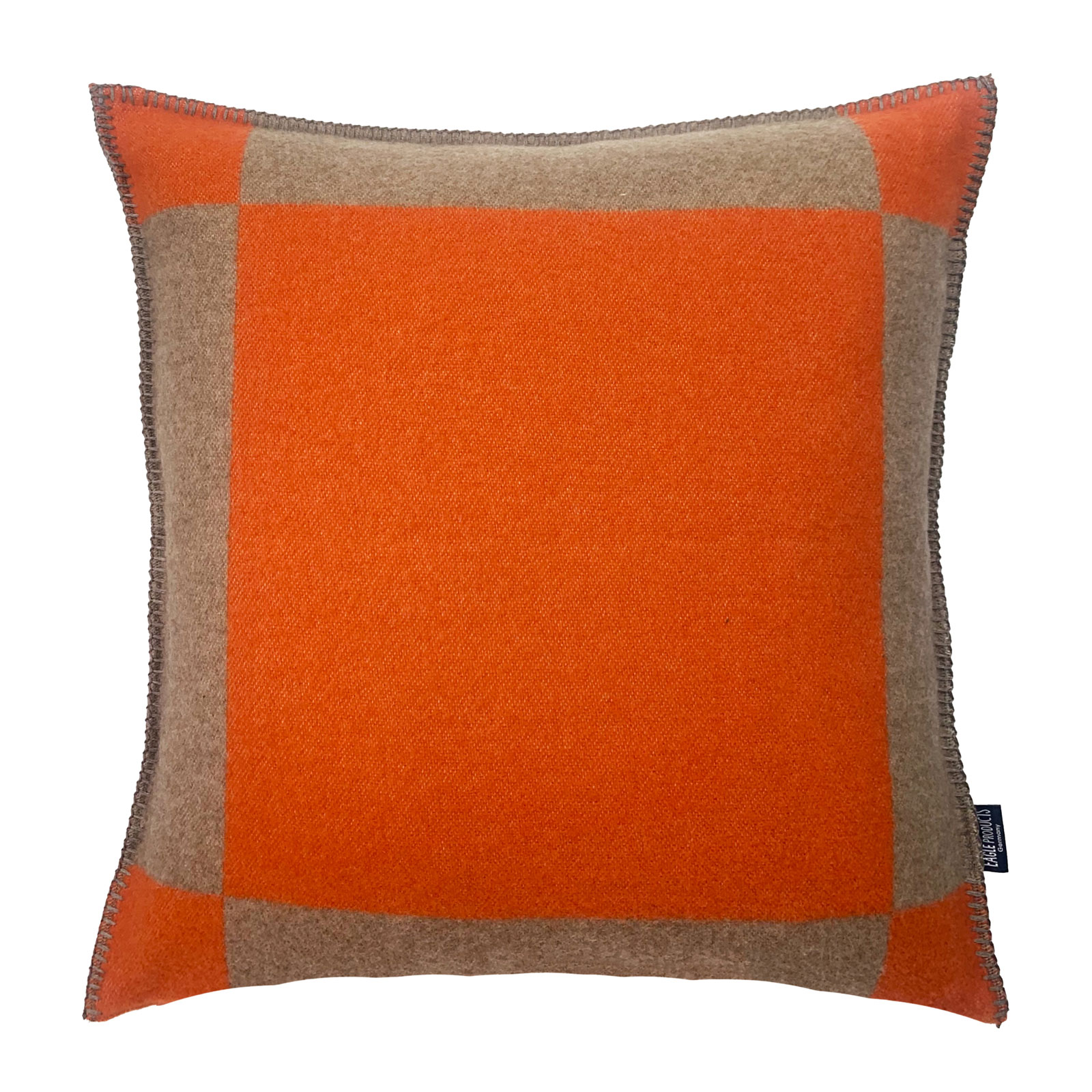 Eagle Products Manchester Kissenbezug L 50x50cm orange natur 100% Merinowolle